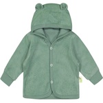 Bio Baby Бебешки суитшърт с ушички Bio Baby - 74 сm, 6-9 месеца, зелено фроте (97222325) - ozone