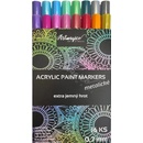 Artmagico Premium akrylové Markery wxtra jemný hrot 0.7 mm metalické sada 16 ks