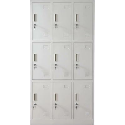ZLKL Šatní skříňka s 9 boxy šedá Sk0092