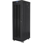Lanberg Комуникационен шкаф Lanberg rack cabinet 19" free-standing 42U/600x1000 (flat pack) with mesh door lcd black v2 (FF01-6042-23BL)