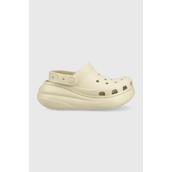 Crocs Чехли Crocs Classic Crush Clog в бежово с платформа 207521 (207521.2Y2)