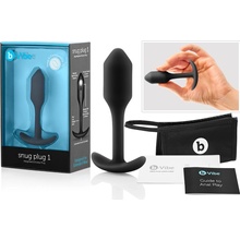 b-vibe Snug Plug 1 análny vibrátor s vnútorným závažím 55 g čierny