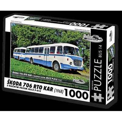 RETRO-AUTA BUS č. 14 Škoda 706 RTO KAR 1968 1000 dielov