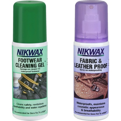 NIKWAX FABRIC AND LEATHER IMPREGNATION AND SHOE CLEANING GEL 2 X 125 ml