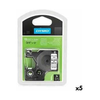 DYMO Термотрансферна лента Dymo D1 16958 19 mm x 3, 5 m Черен Бял Найлон (5 броя)