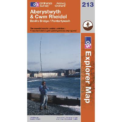 Aberystwyth / Cwm Rheidol 1:25.000 turistická mapa OS #213
