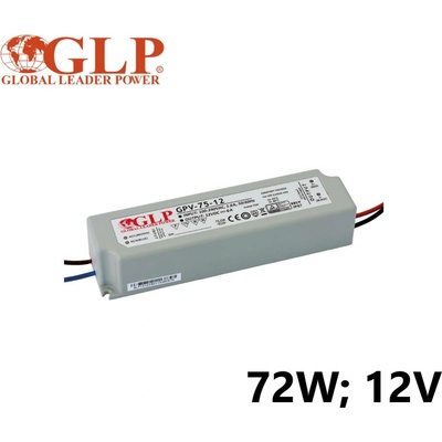Voděodolný LED zdroj - 72W, 6A, 12V, IP67 (GPV-75) - Greenlux (GXLD136)