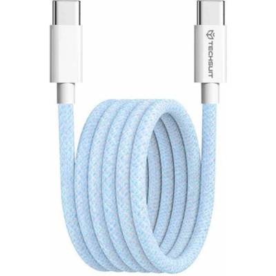 Techsuit PCB114D USB-C na USB-C PD60W 1m modrý