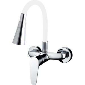 Cascada Месингов стенен смесител Cascada Flexible White с гъвкаво тяло (3529185)