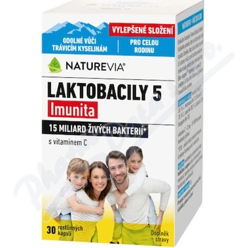 NatureVia Laktobacily 5 Imunita 30 kapsúl