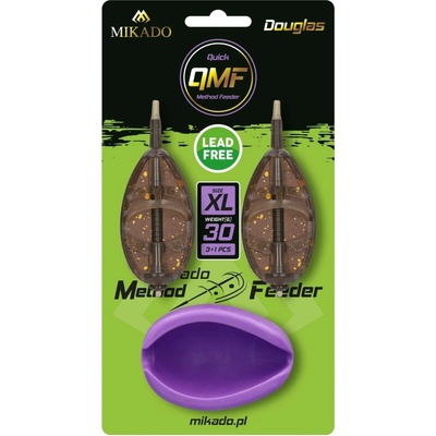 1ks Sada Krmítek Method Feeder Mikado Douglas Q.M.F. 2x60gr + Forma XL