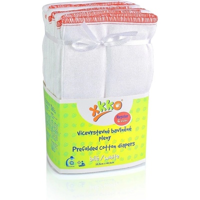 Kikko Classic Vícevrstvé plenky XKKO Classic 4/8/4 Newborn Bílé Regular