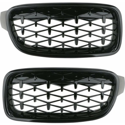 UNI Predná maska ľadvinky Diamond BMW 3 F30 F31 2012-2018 čierna MS-043101