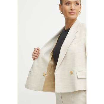 BOSS Сако boss в бежово с двуредно закопчаване с изчистен дизайн 50537449 (50537449)