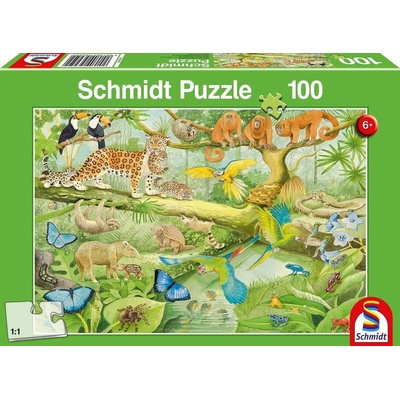 Schmidt Zvířata v džungli 100 dielov