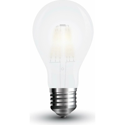 V-TAC E27 LED Filament Frost Cover žiarovka 7W, 840lm, 2700K Teplá biela