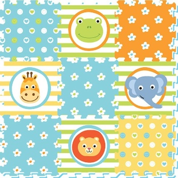 HM Studio Pěnové puzzle Zvířatka ZOO 9ks