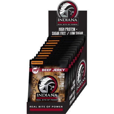 INDIANA Jerky hovädzie Peppered 15 x 25 g