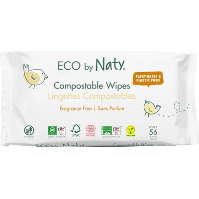 ECO vlhčené ubrousky Naty Nature Babycare bez vůně pro citlivou pokožku 56 ks