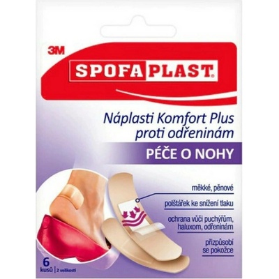 3M Spofaplast 187 Náplasti Komfort Plus odřen.6 ks