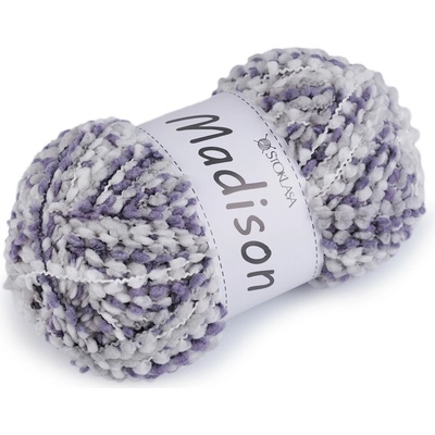 Pletací příze nopková Madison 100 g Varianta: 6 šedá světlá šedá, Balení: 1 ks 58806/150562/271516