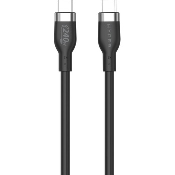 Hyper® HY-HJ4001BKGL Silicone 240W USB-C nabíjecí, 1m, černý