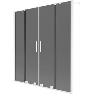 Mexen Velar Duo двукрилен душ екран 140 x 150 см, графит, бял - 896-140-000-42-20 (896-140-000-42-20)