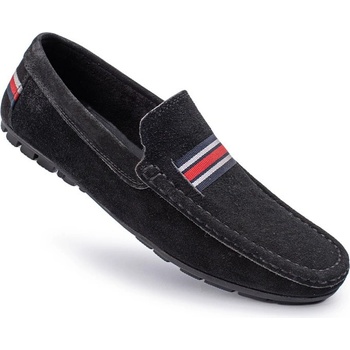 Alexander garcia Мъжки мокасини от естествен велур - Черни 20230321141 (381639_Черно)