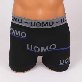 Image 1 of Безшевен мъжки боксер в черен цвят с надпис