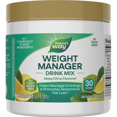 Nature's Way Weight Manager Drink Mix Формула за контрол на теглото, цитрусови плодове, 174.3 g, Nature's Way (14989)
