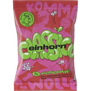 Einhorn Condoms: CLASSICO, 7 vegan condoms in the chips bag