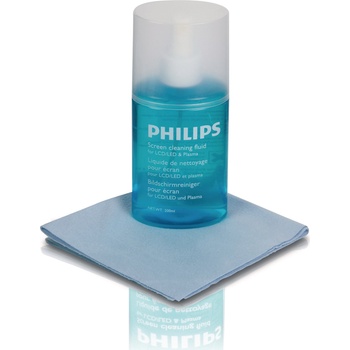 Philips почистващ комплект за LCD/LED/Plasma дисплей Eco-friendly - спрей+кърпичка (SVC1116B)