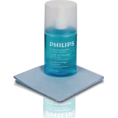 Philips почистващ комплект за LCD/LED/Plasma дисплей Eco-friendly - спрей+кърпичка (SVC1116B)