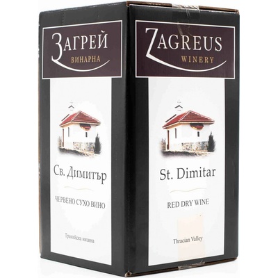 Zagreus Winery Bag in Box Mavrud červená 2023 13,5% 10 l (karton)