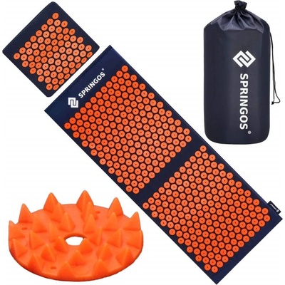 SPRINGOS Akupresurní masážní podložka s polštářkem FA0152