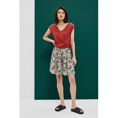 Moodo Светлозелена дамска пола на цветя Moodo Moodo | Zelen | ЖЕНИ | XS