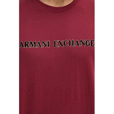 Памучна тениска Armani Exchange в бордо с принт XM000127 AF10356 (XM000127.AF10356)