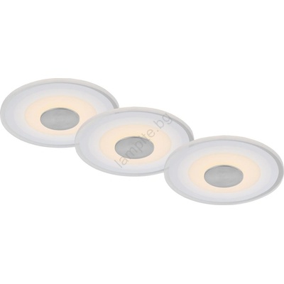 Briloner - К-кт 3x LED Лампа за вграждане в баня LED/6W/230V IP44 хром (BL1318)