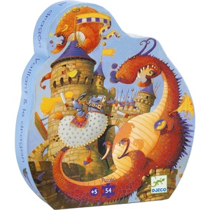 DJECO Детски пъзел Djeco - Рицарят и дракона, 54 части (DJ07256) - baby
