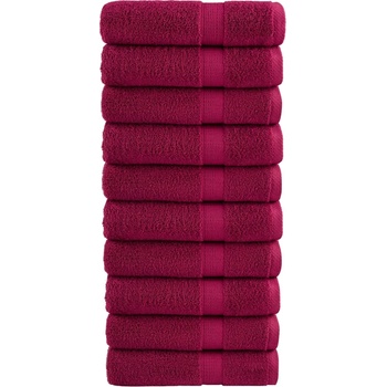 vidaXL Премиум кърпи за ръце SOLUND 10 бр бордо 50x100 см 600 gsm (137211)