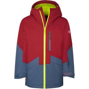 TROLLKIDS Детско ски яке Trollkids Kid's Kongsberg Jacket Winter jacket - Carmin Red / Mystic Blue / Glow Green - размер 98 (EU) (703-4668-0512)