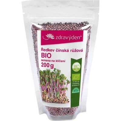 BIO Reďkev čínska ružová - Raphanus sativus - bio semená na klíčenie - 200 g