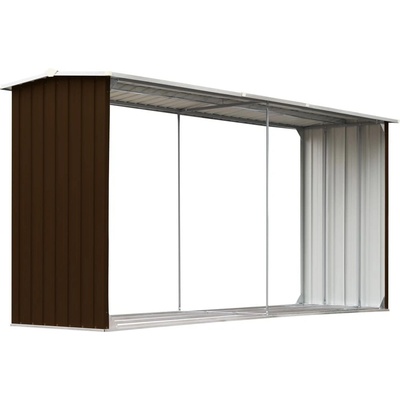 Nábytek XL pozinkovaná ocel 330x92x153 cm hnědá
