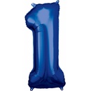 Amscan Balónek fóliový narozeniny číslo 3 modrý 86 cm