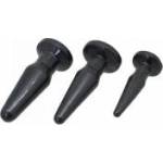  3 anal plugs different sizes classic shape