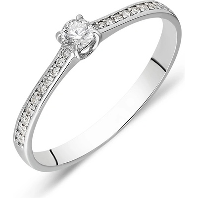 Lillian Vassago Prsten s brilianty v bílém zlatě LLV81 DR022W