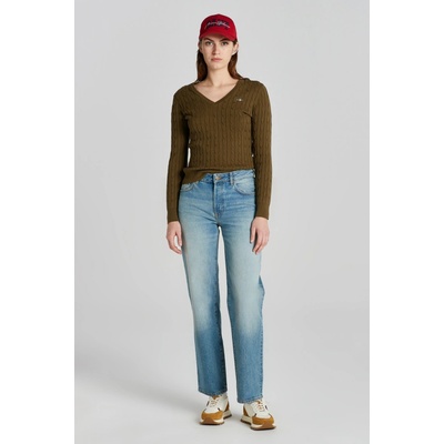 Gant džínsy straight rigid jeans modrá
