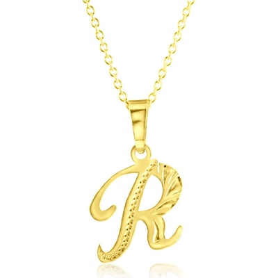 Gemmax Zlatý řetízek s písmenem R GUSYN-56941-36261