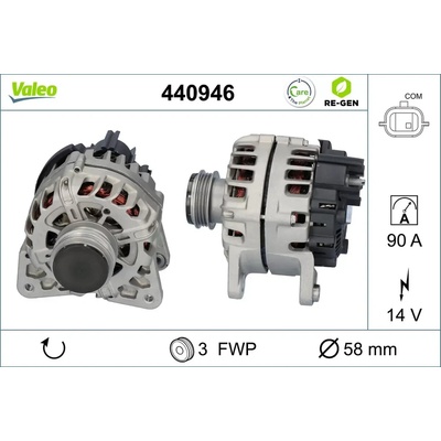 VALEO Alternátor VALEO RE-GEN REMANUFACTURED VA 440946