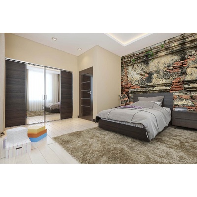 DIMEX ART Самозалепваща се флизелинова фототапета стара лющеща се тухлена стена 375 x 250 см